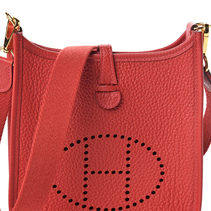 Hermes Taurillon Clemence Evelyne TPM Rouge Casaque 7 of 9