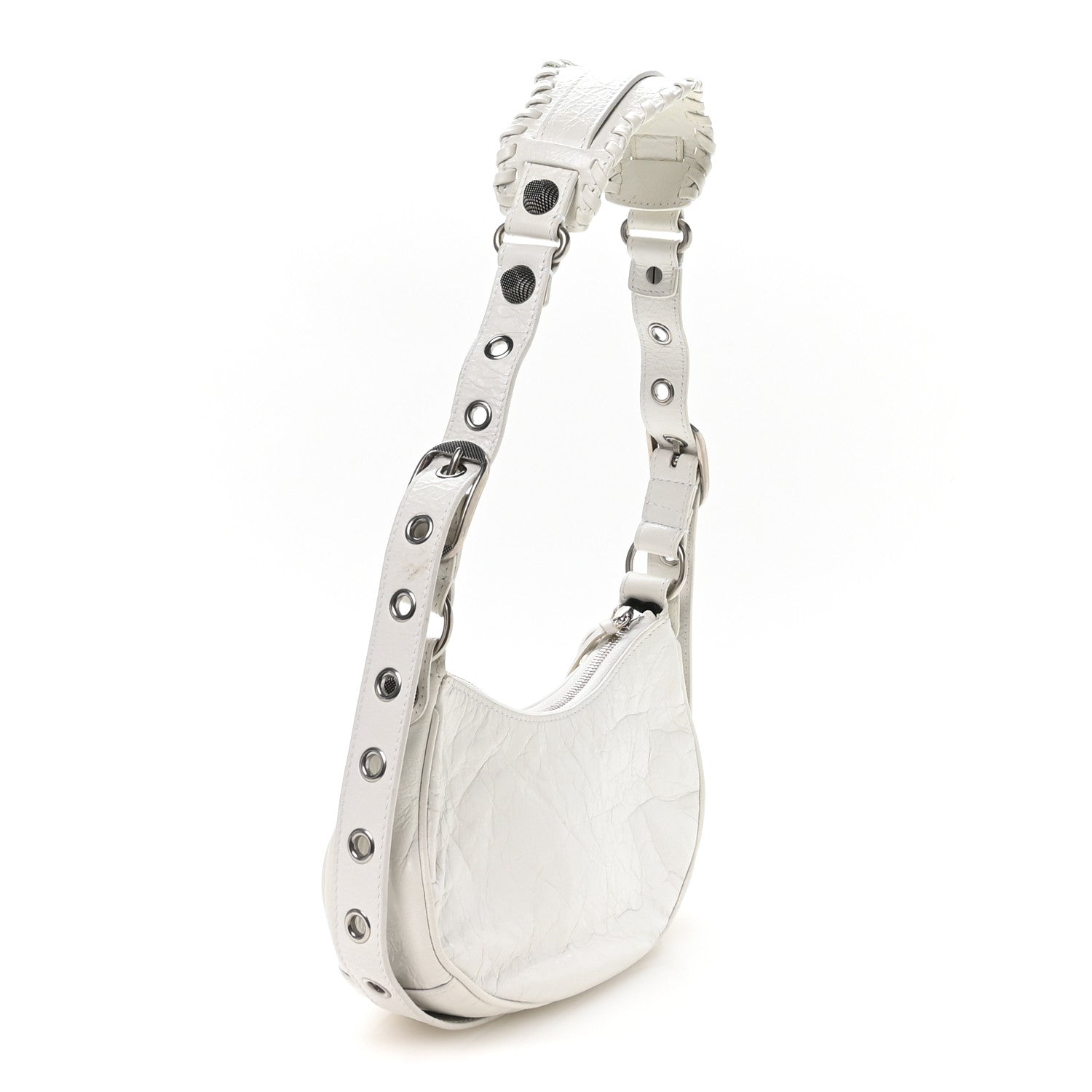 Balenciaga Agneau Arena Le Cagole Shoulder Bag XS Optic White 4 of 11