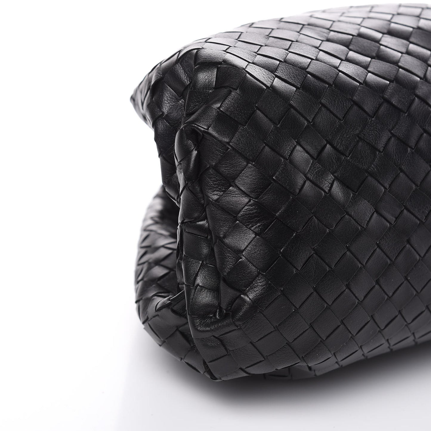 Nappa Maxi Intreccio The Pouch Oversized Clutch Black