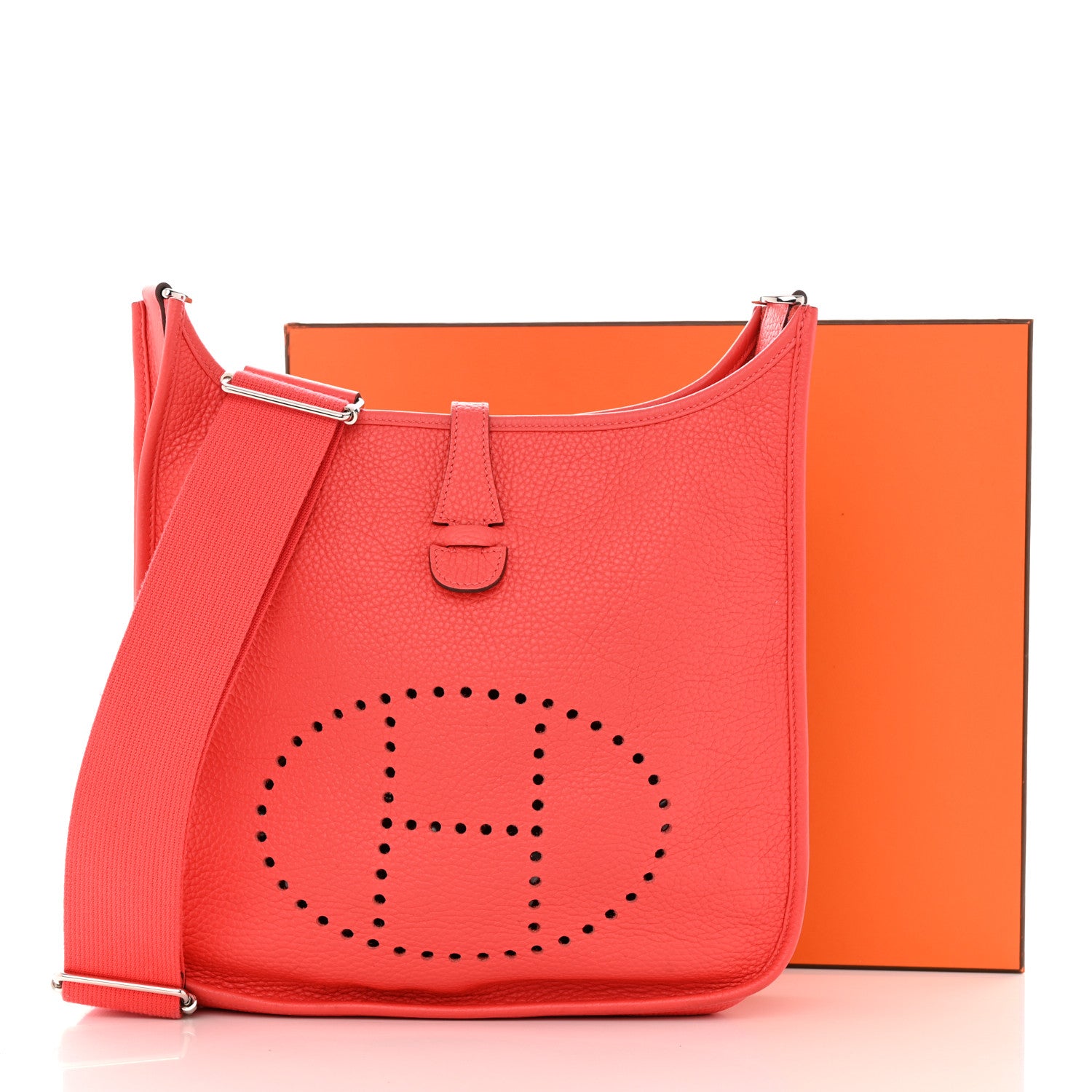Hermes Taurillon Clemence Evelyne III PM Rose Jaipur 12 of 12
