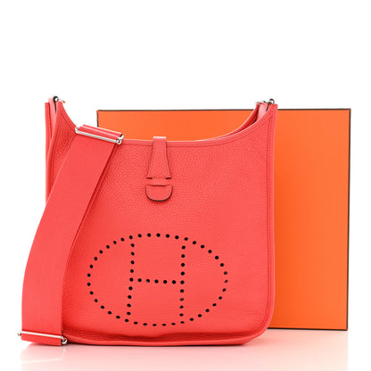 Hermes Taurillon Clemence Evelyne III PM Rose Jaipur 12 of 12