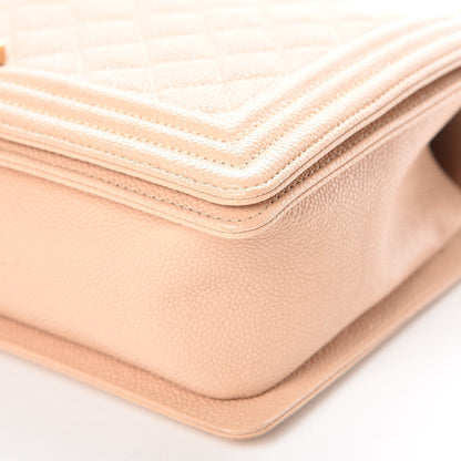Chanel Caviar Quilted New Medium Boy Flap Beige Clair 9 of 11