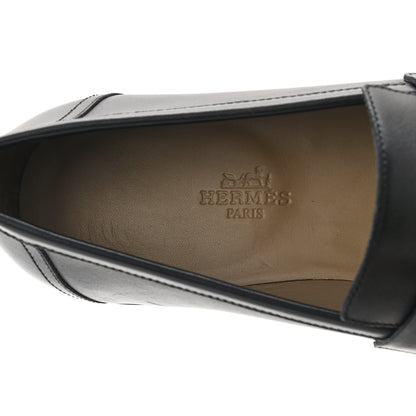 Hermes Calfskin Mens Sydney Loafer 41 Black 7 of 9