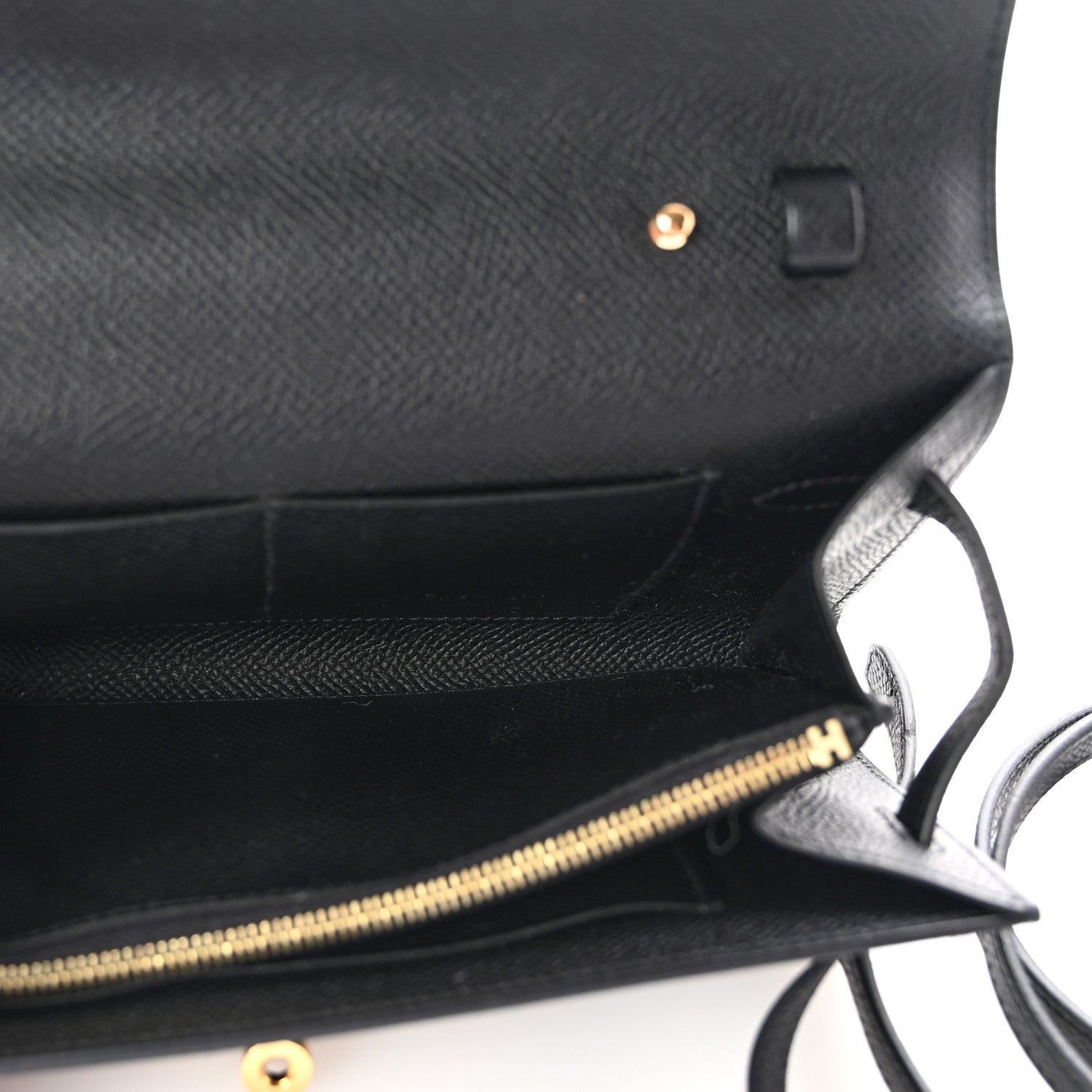 Hermes Epsom Kelly Wallet To Go Black 5 of 9