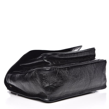 Saint Laurent Crinkled Calfskin Matelasse Monogram Medium Niki Chain Satchel Black 4 of 11