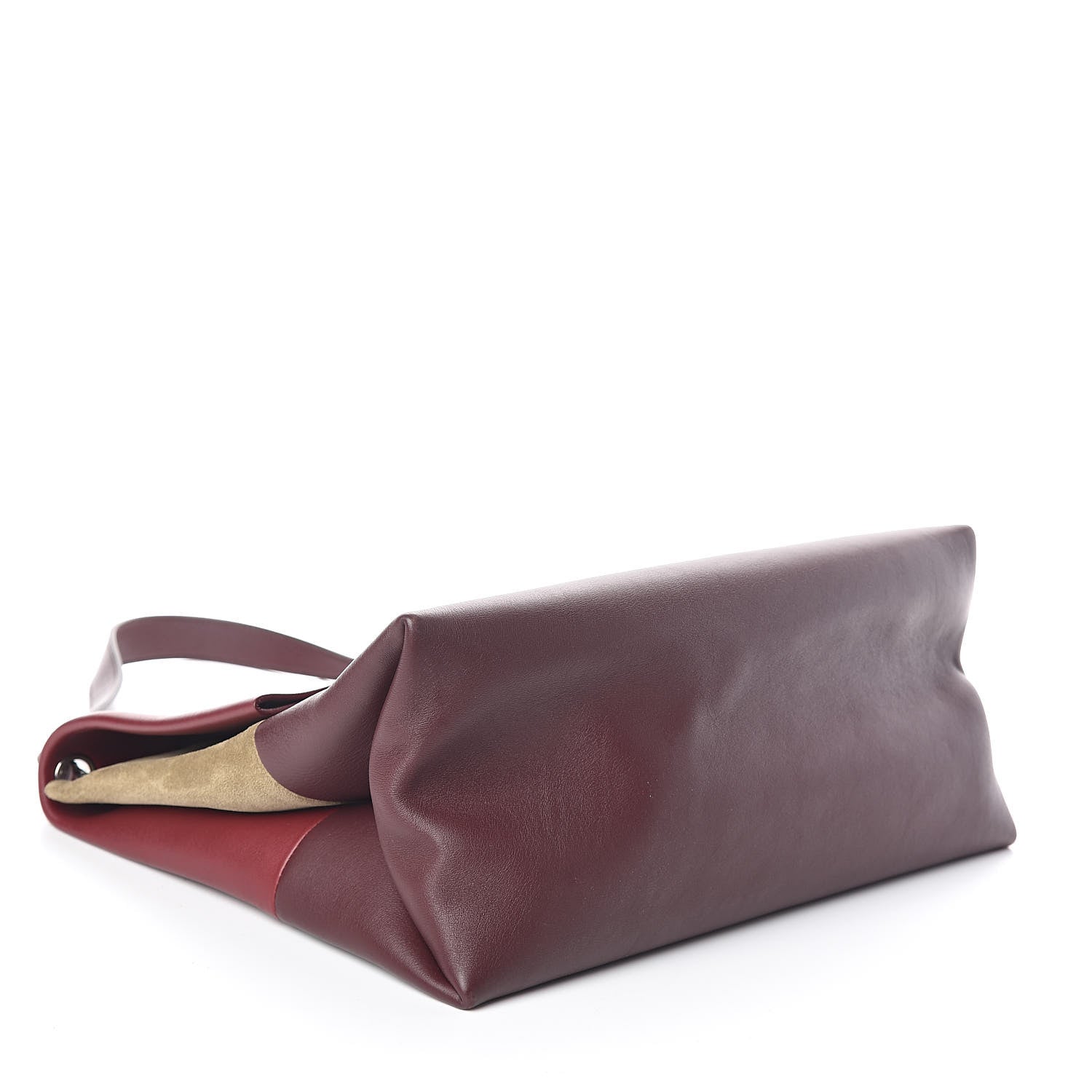 Celine Calfskin Suede All Soft Shoulder Bag Burgundy 4 of 8