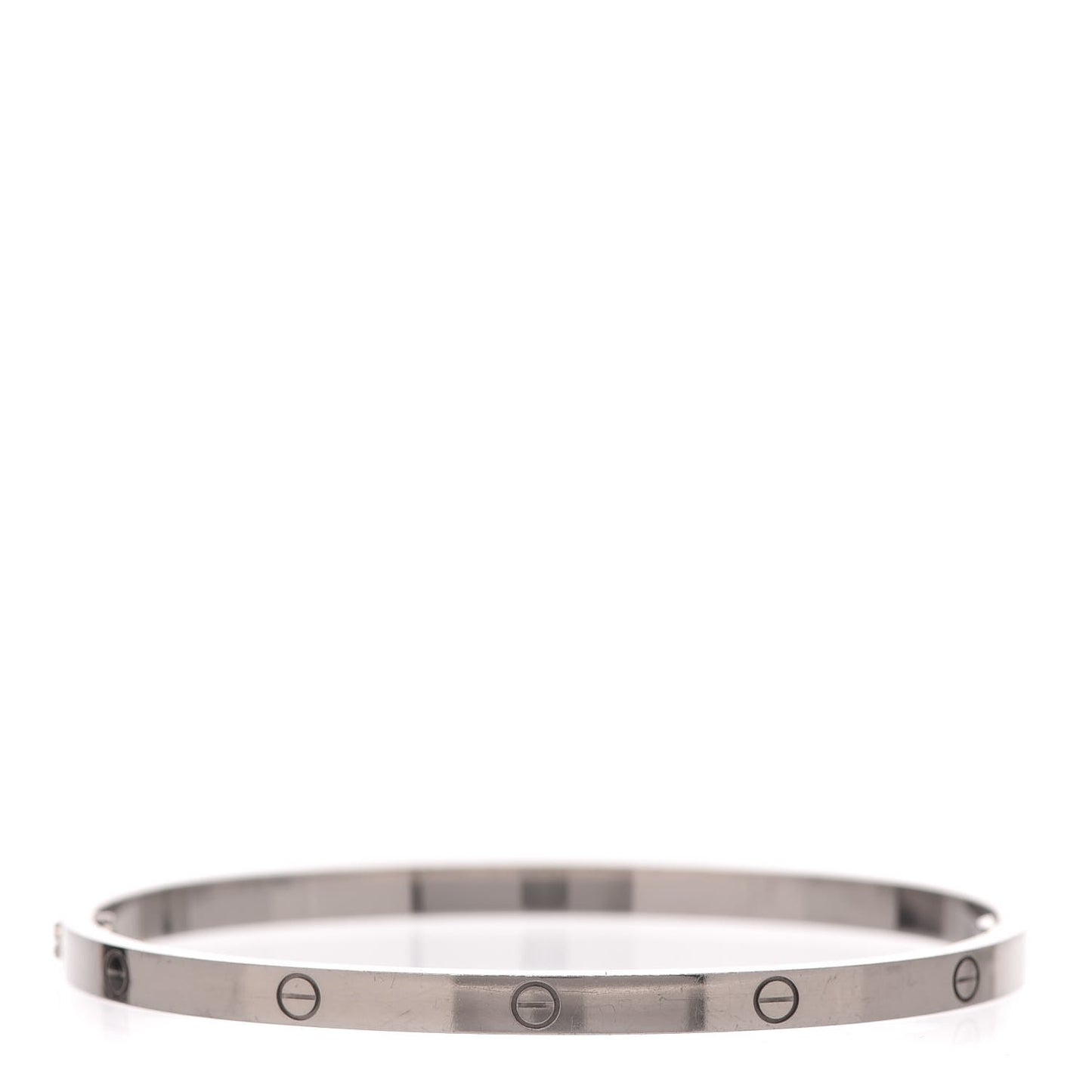 18K White Gold Small LOVE Bracelet 17