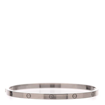 Cartier 18K White Gold Small LOVE Bracelet 17 3 of 5