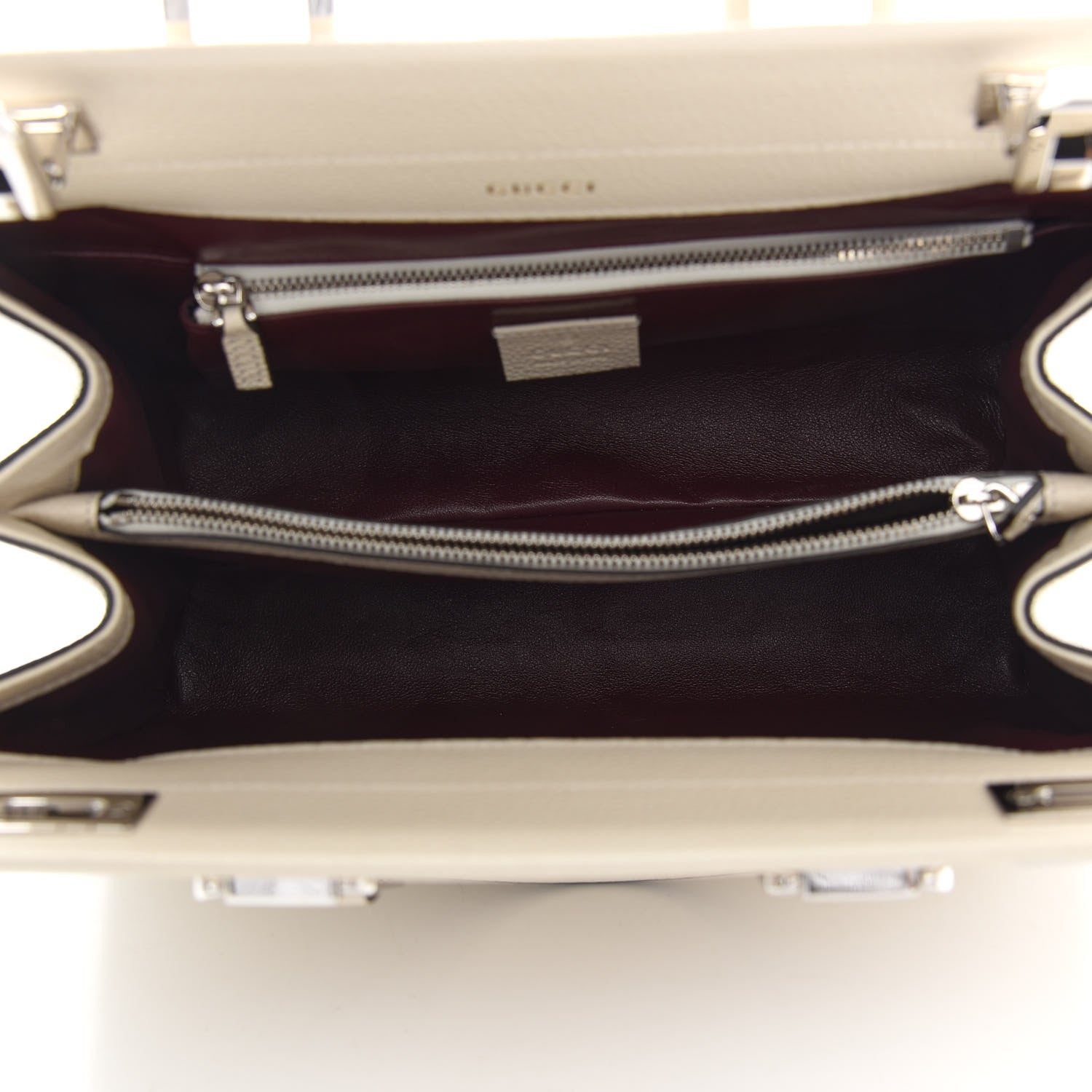 Gucci Grainy Calfskin Small Zumi Top Handle Bag Mystic White 5 of 9