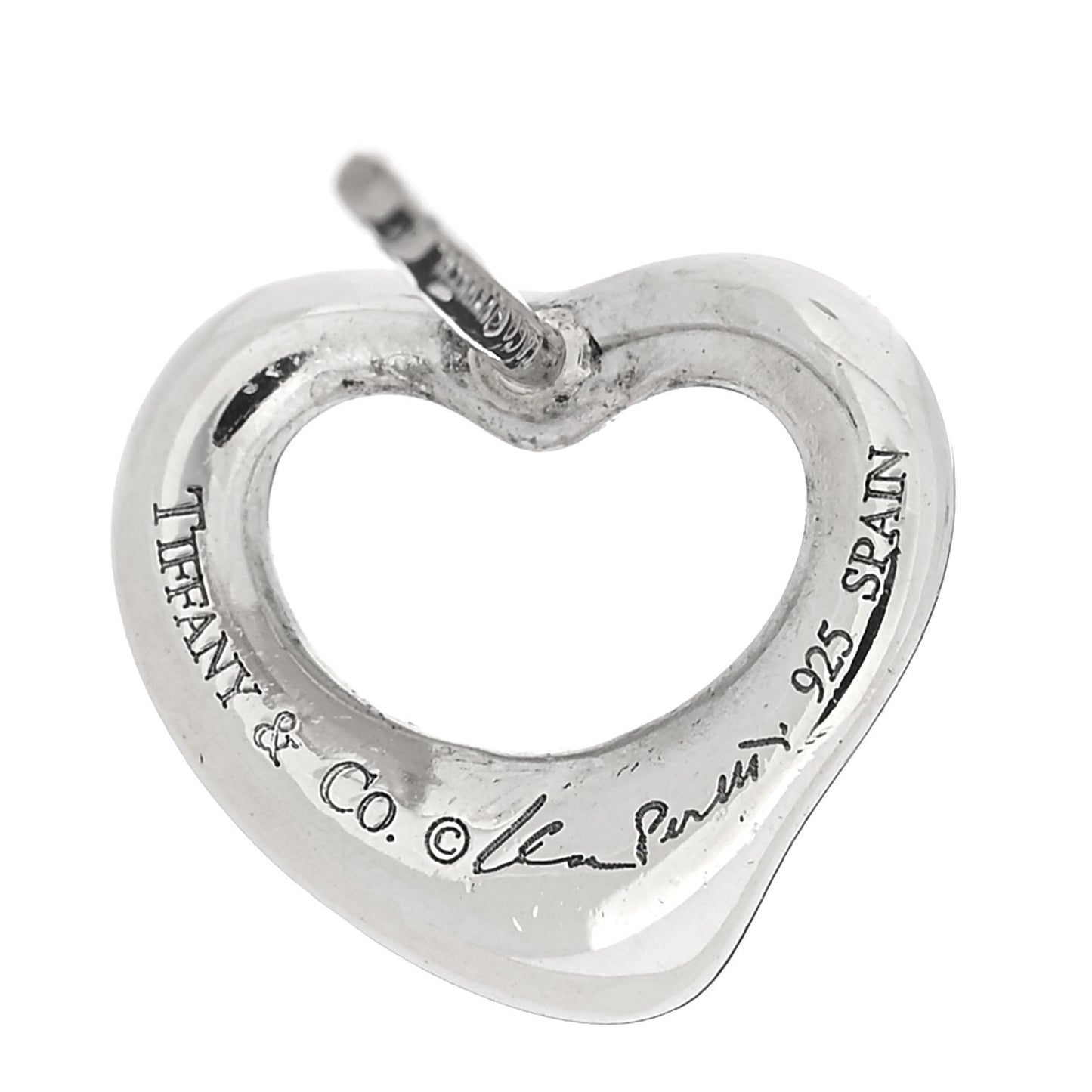 Sterling Silver Elsa Peretti 11mm Open Heart Earrings