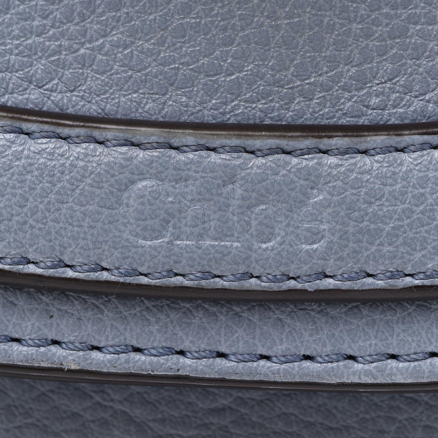 Calfskin Small Nile Bracelet Minaudiere Bag Washed Blue