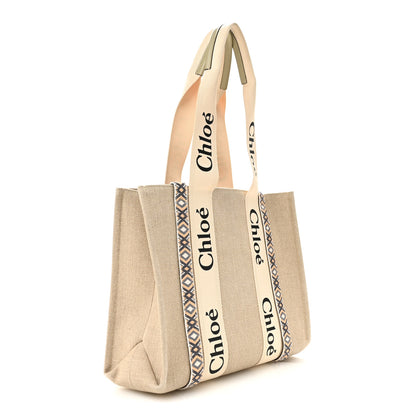 Chloe Cotton Medium Woody Ribbon Tote Slate Green 3 of 13