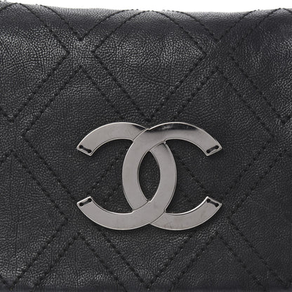 Chanel Calfskin Diamond Stitch Accordion Flap Black 14 of 14