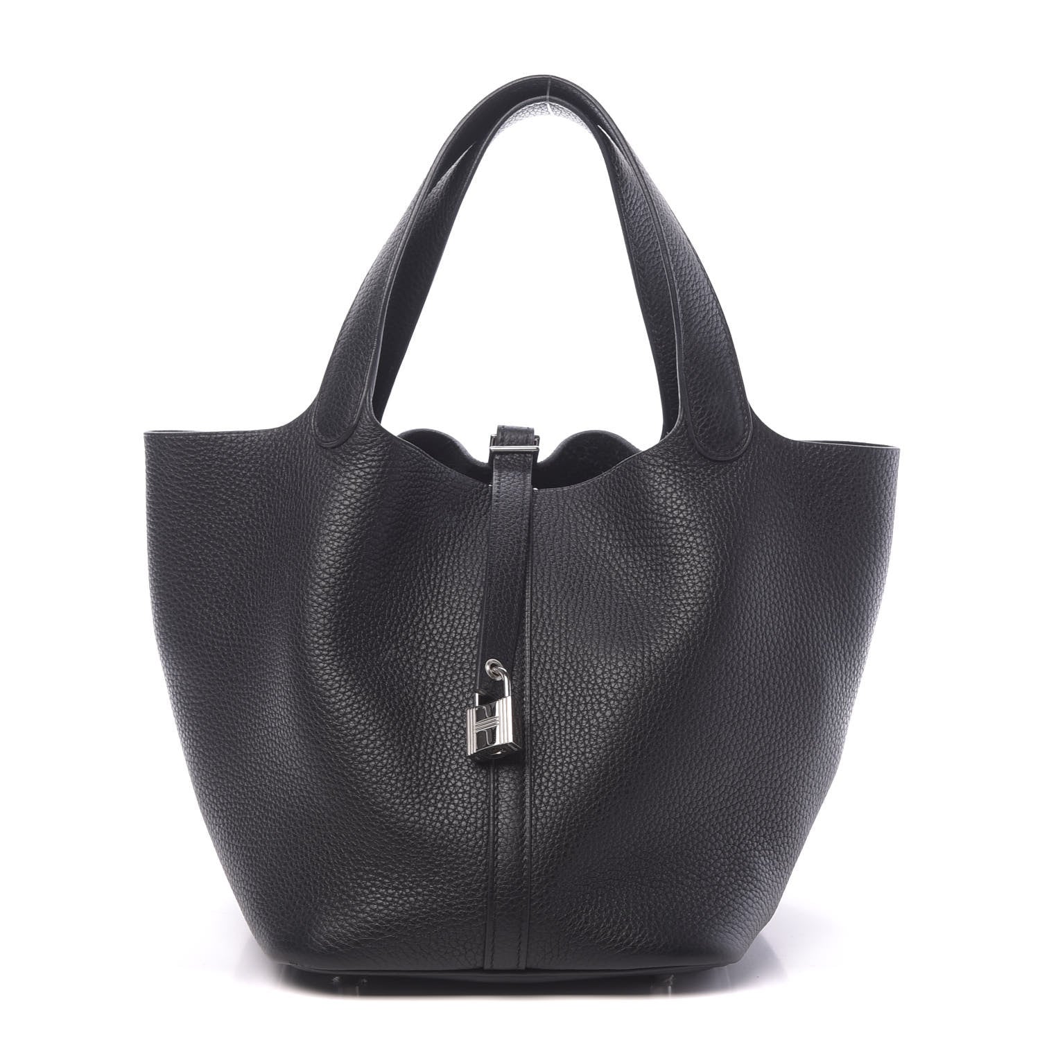 Hermes Taurillon Clemence Picotin Lock 22 MM Black 1 of 11