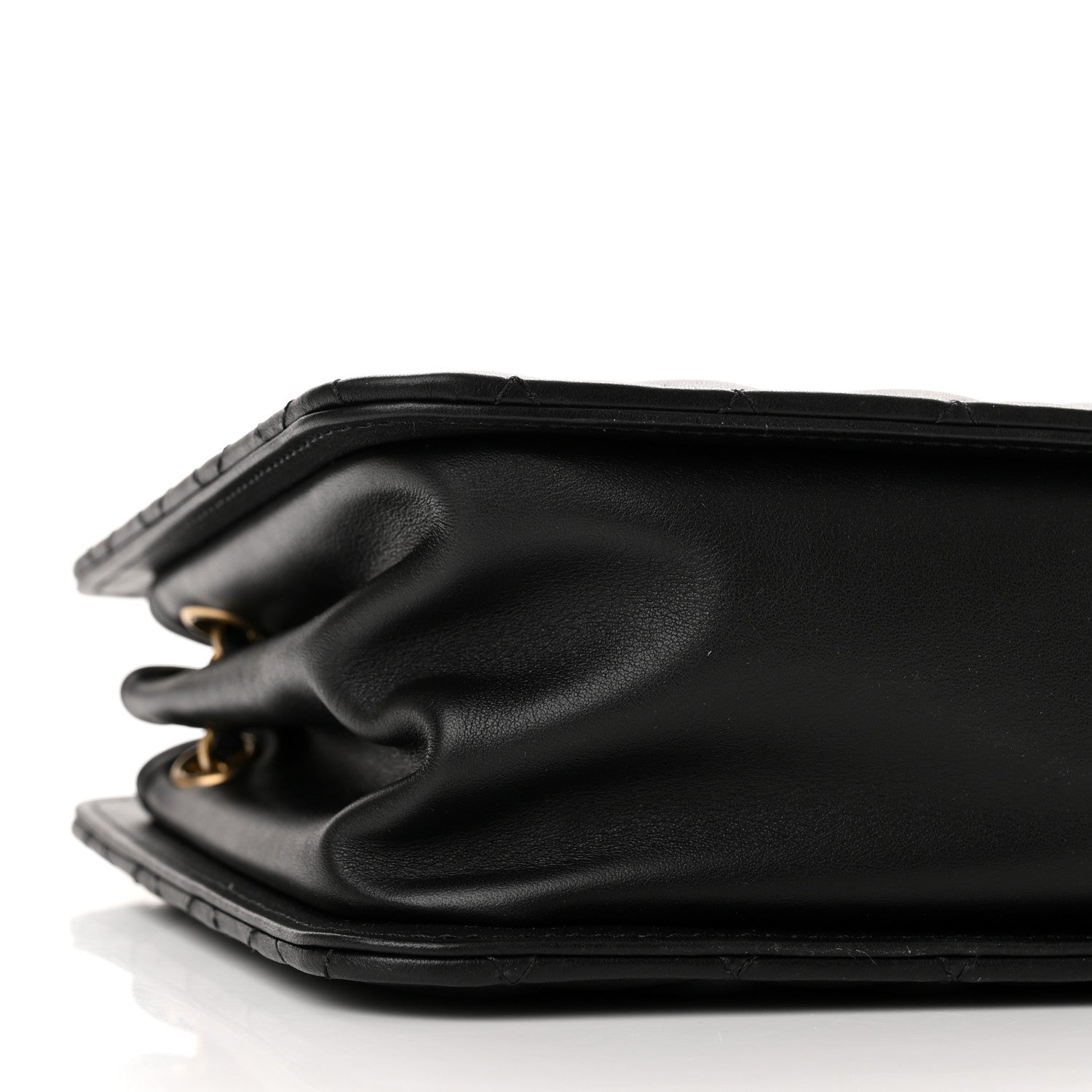 Chanel Calfskin Quilted CC Chain Accordion Tote Black 9 of 10