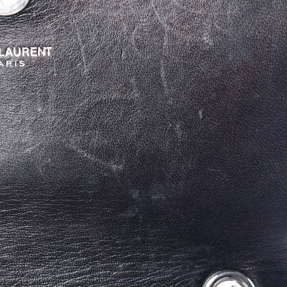 Saint Laurent Suede Crystal Studded Small Classic Monogram Kate Tassel Satchel Black 9 of 16
