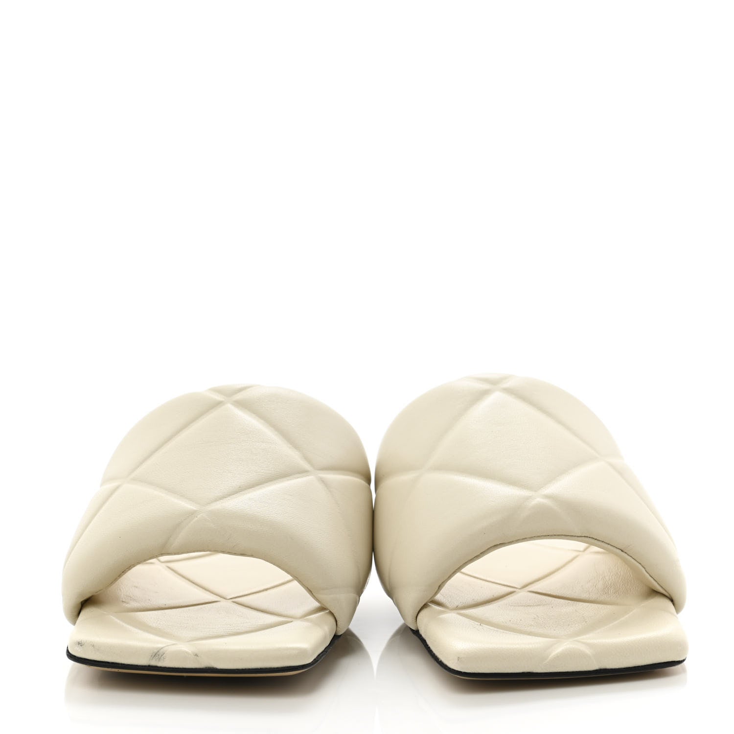 Bottega Veneta Nappa Quilted Rubber Lido Flat Sandals 36.5 Sea Salt 2 of 8