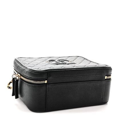 Chanel Caviar Quilted Large CC Filigree Vanity Case Black 5 of 12