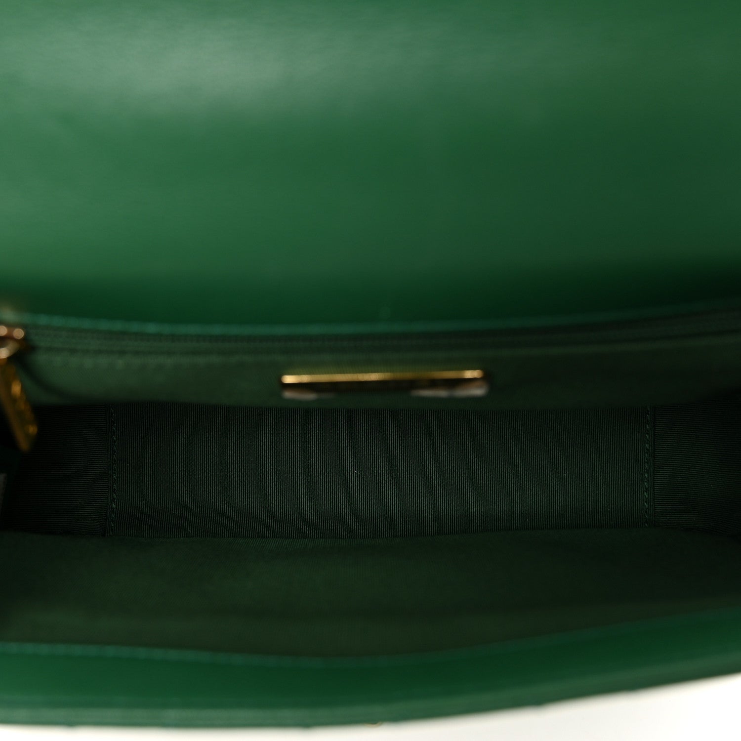 Chanel Lambskin Quilted Chain Infinity Top Handle Flap Green 6 of 11