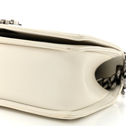 Chanel Calfskin Double Stitch Medium Boy Flap White 10 of 18