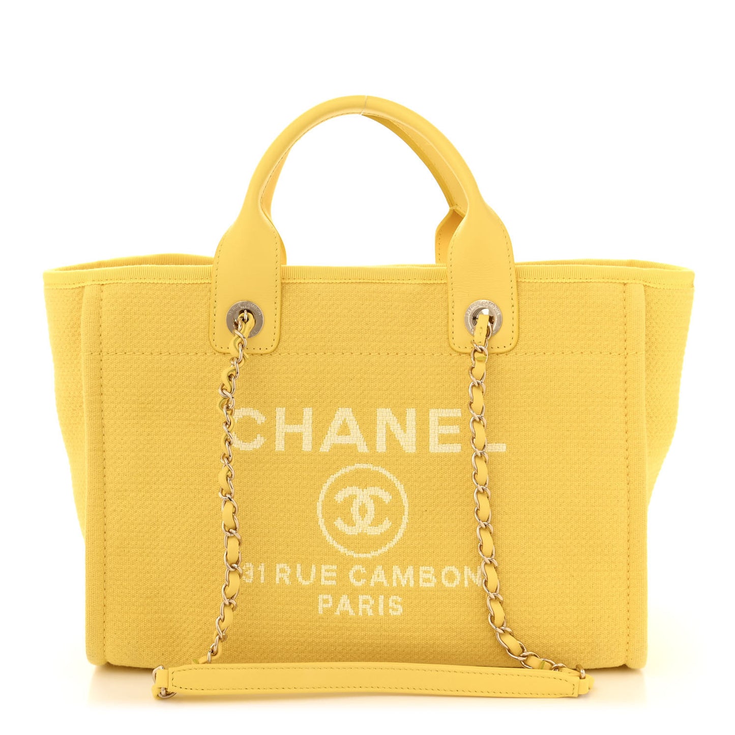 Mixed Fibers Small Deauville Tote Yellow