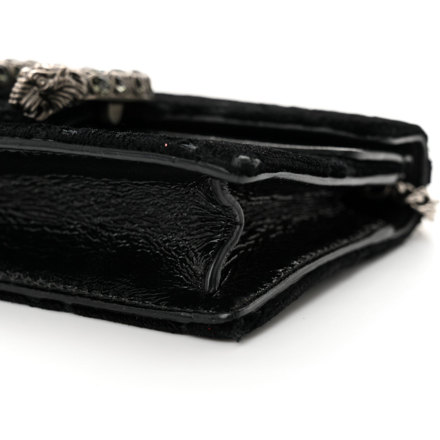 Gucci Velvet GG Monogram Super Mini Dionysus Shoulder Bag Black 9 of 12