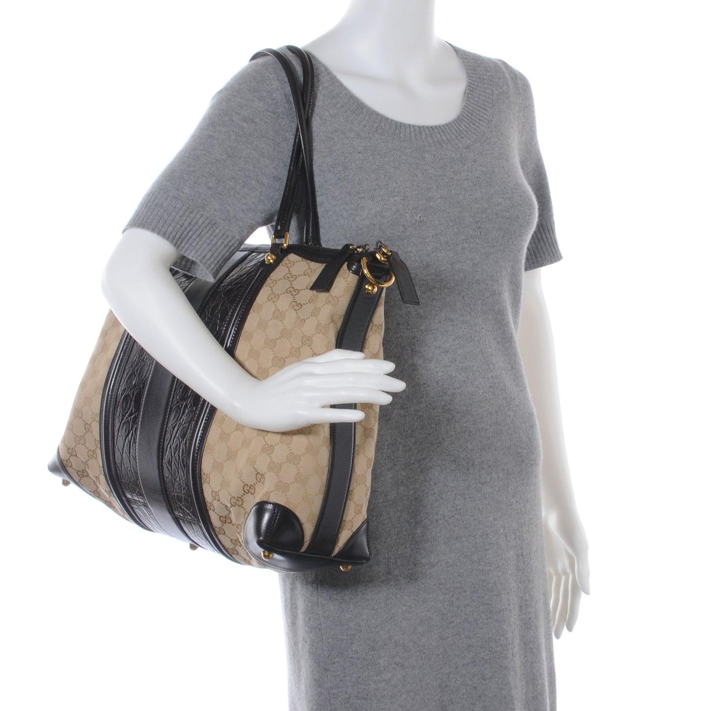 Monogram Crocodile Web Medium Secret Shoulder Bag Dark Brown