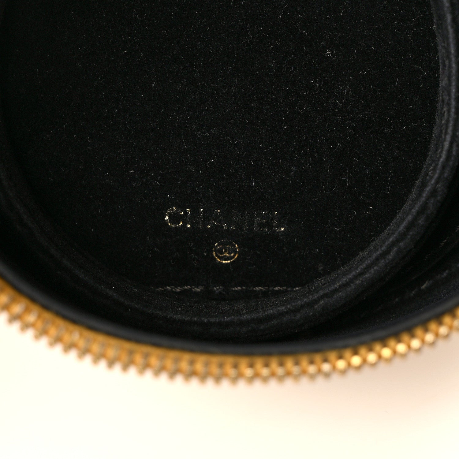 Chanel Caviar Round Jewelry Travel Case Yellow 6 of 6