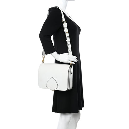 Burberry Calfskin Large Square Satchel Chalk White 2 of 15