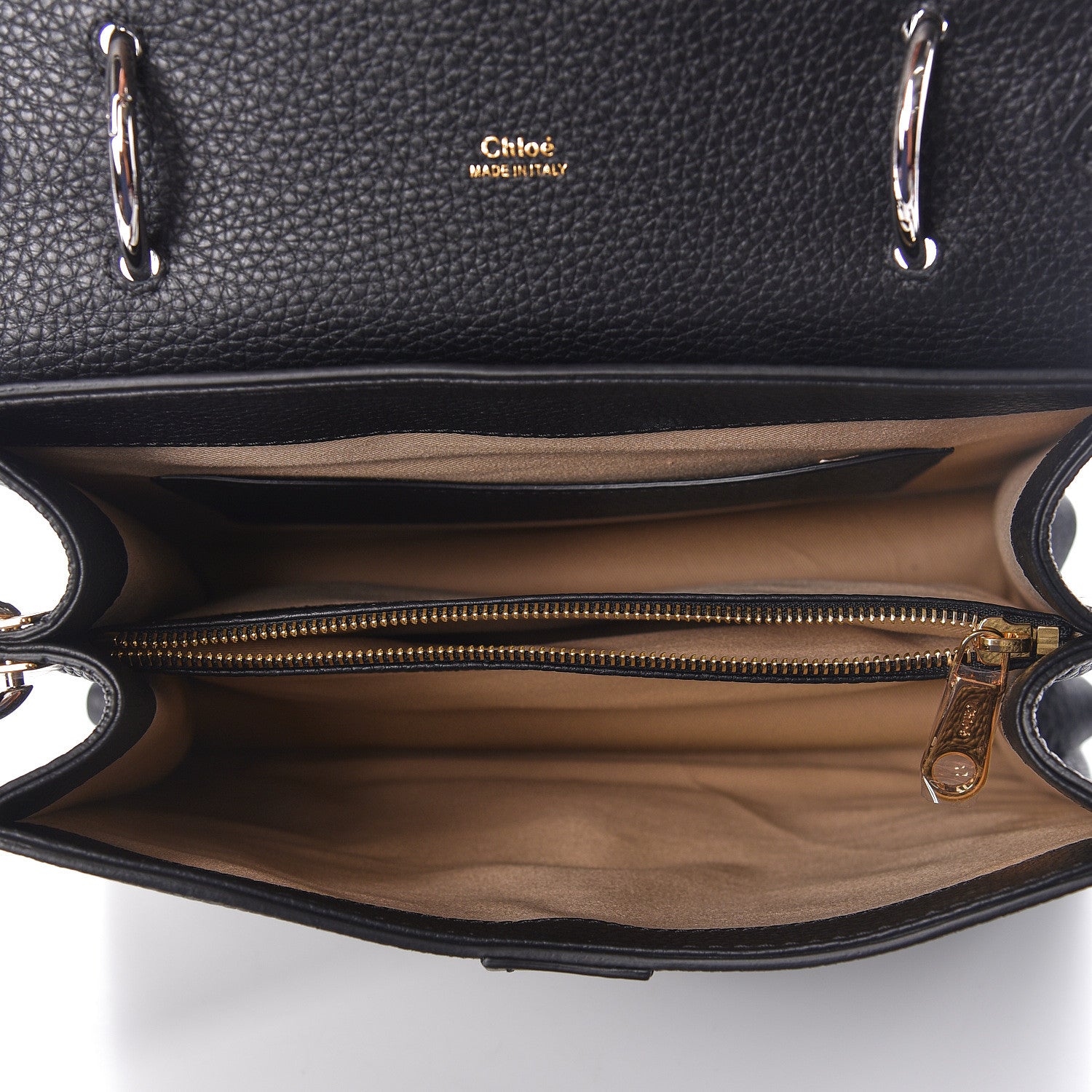 Chloe Grained Calfskin Medium Aby Day Shoulder Bag Black 7 of 9