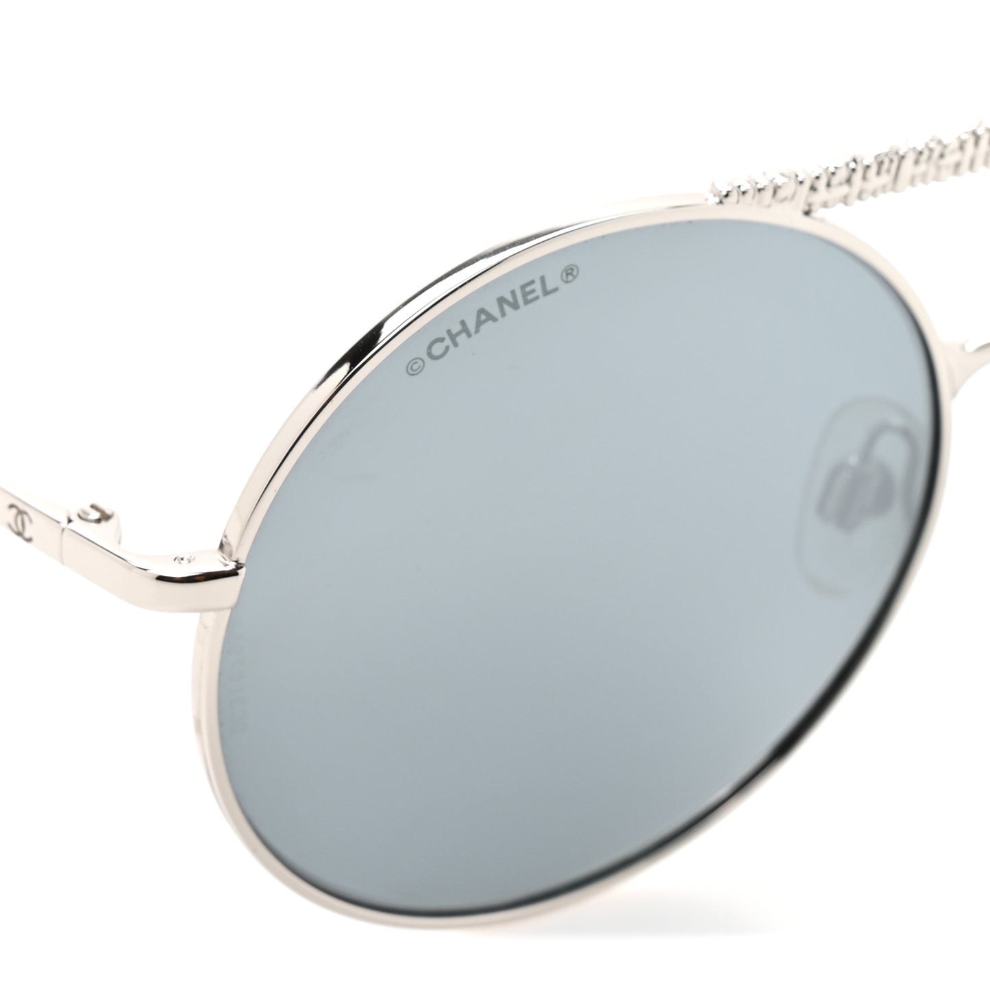 Metal Winter Round Sunglasses 4232 Silver