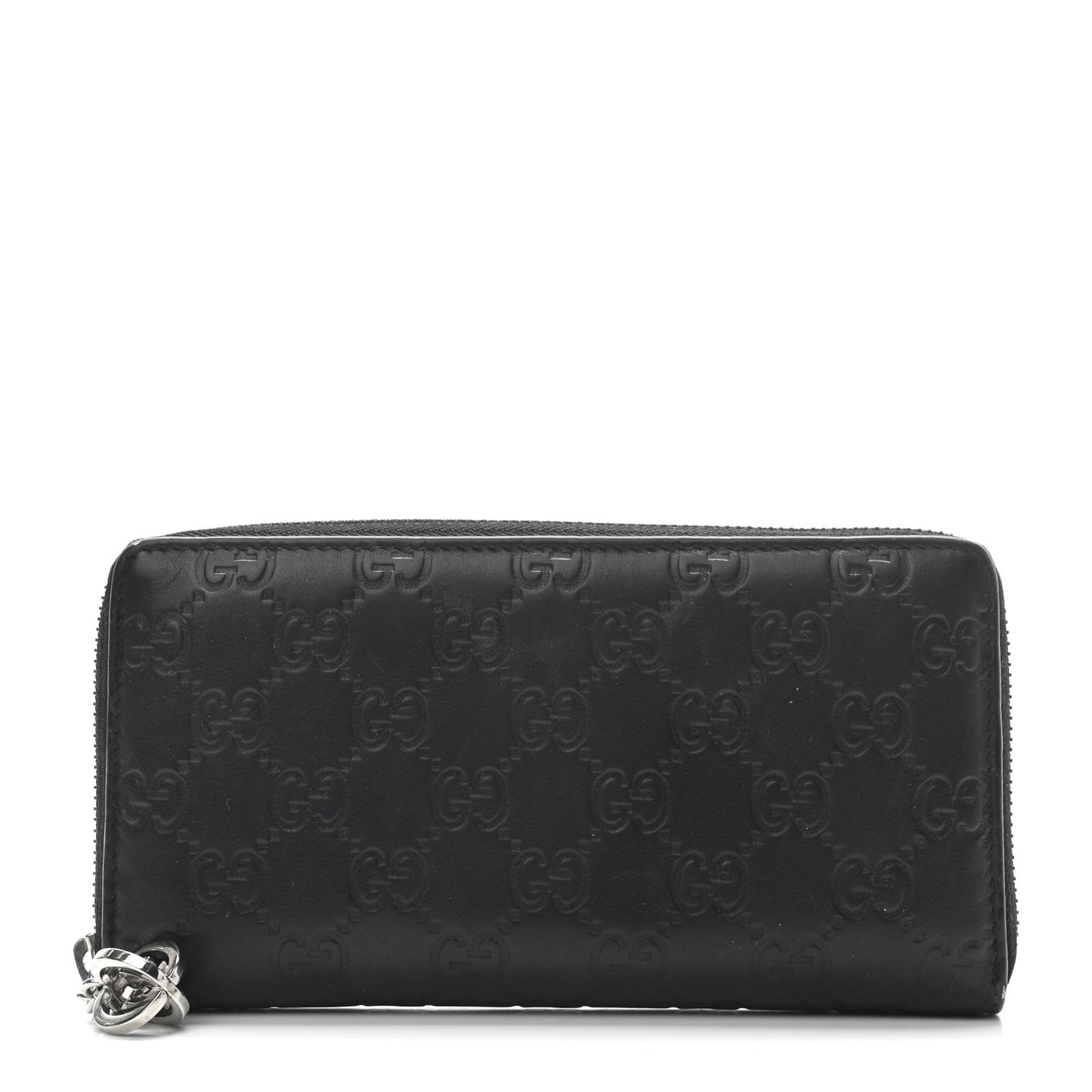 Guccissima Twins Zip Around Wallet Black
