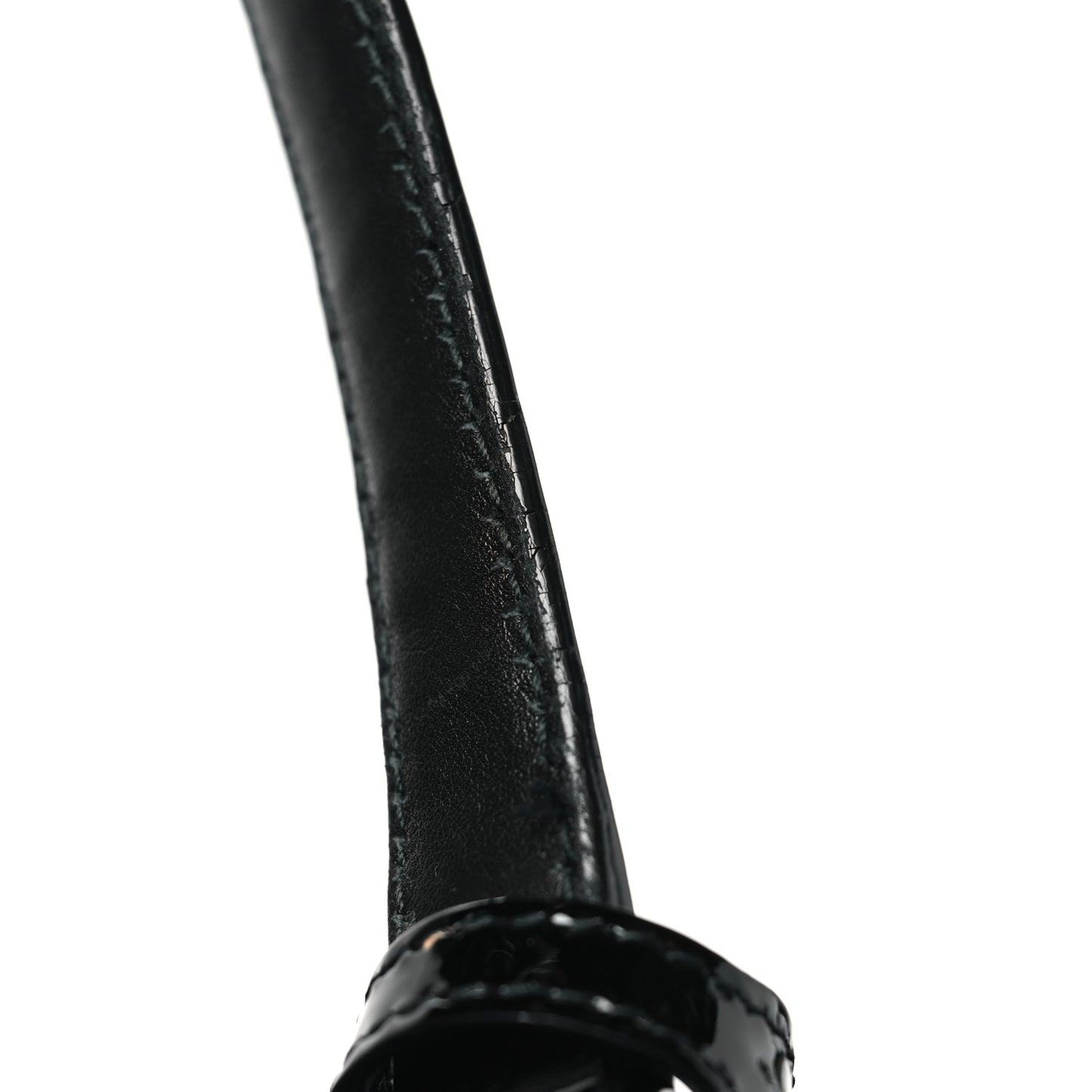 Patent Shearling Medium Soho Shoulder Bag Black