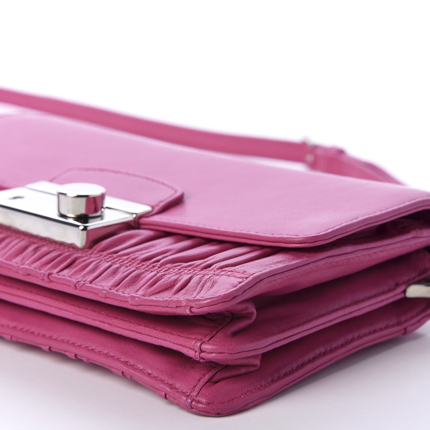 Nappa Gaufre Small Sound Flap Shoulder Bag Begonia