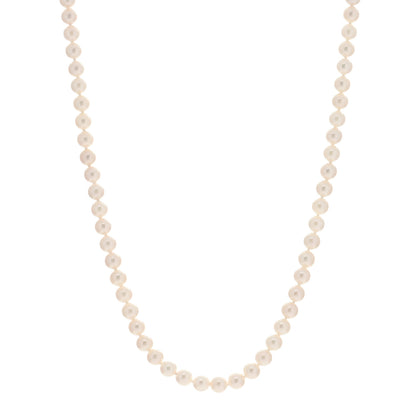 Mikimoto 18K Yellow Gold Akoya Pearl 5.5-6mm Strand Necklace 18" 1 of 4