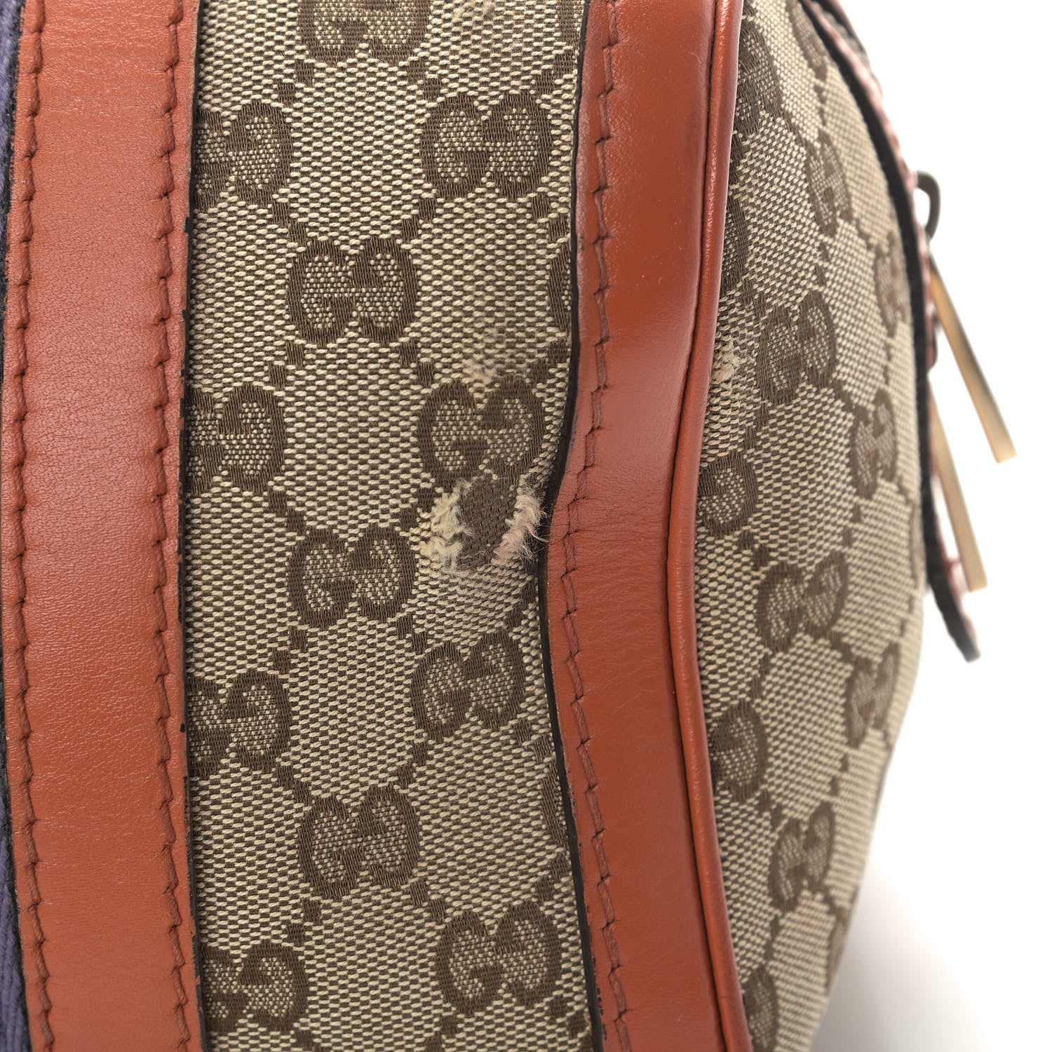 Gucci Monogram Vintage Web Small Boston 12 of 14