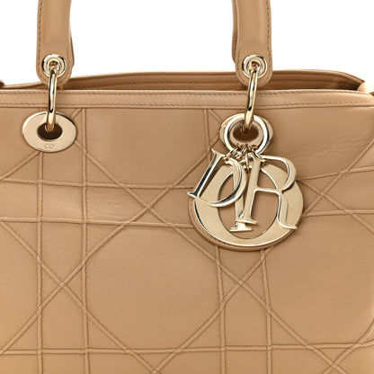 Christian Dior Lambskin Cannage Granville Polochon Beige 7 of 9