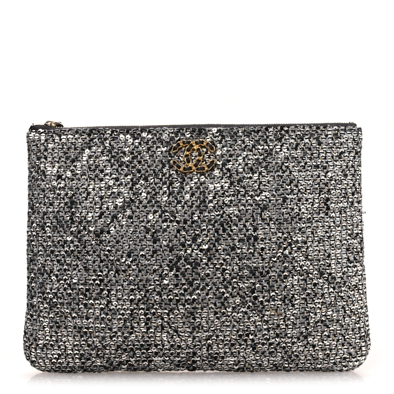 Chanel Sequins Medium 19 Pouch Silver 1 of 13