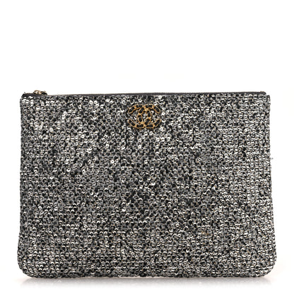 Chanel Sequins Medium 19 Pouch Silver 1 of 13