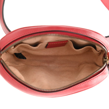 Gucci Calfskin Matelasse GG Marmont Belt Bag 85 34 Hibiscus Red 5 of 13