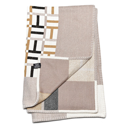 Hermes Cashmere Facade Avalon Blanket Sable 1 of 4