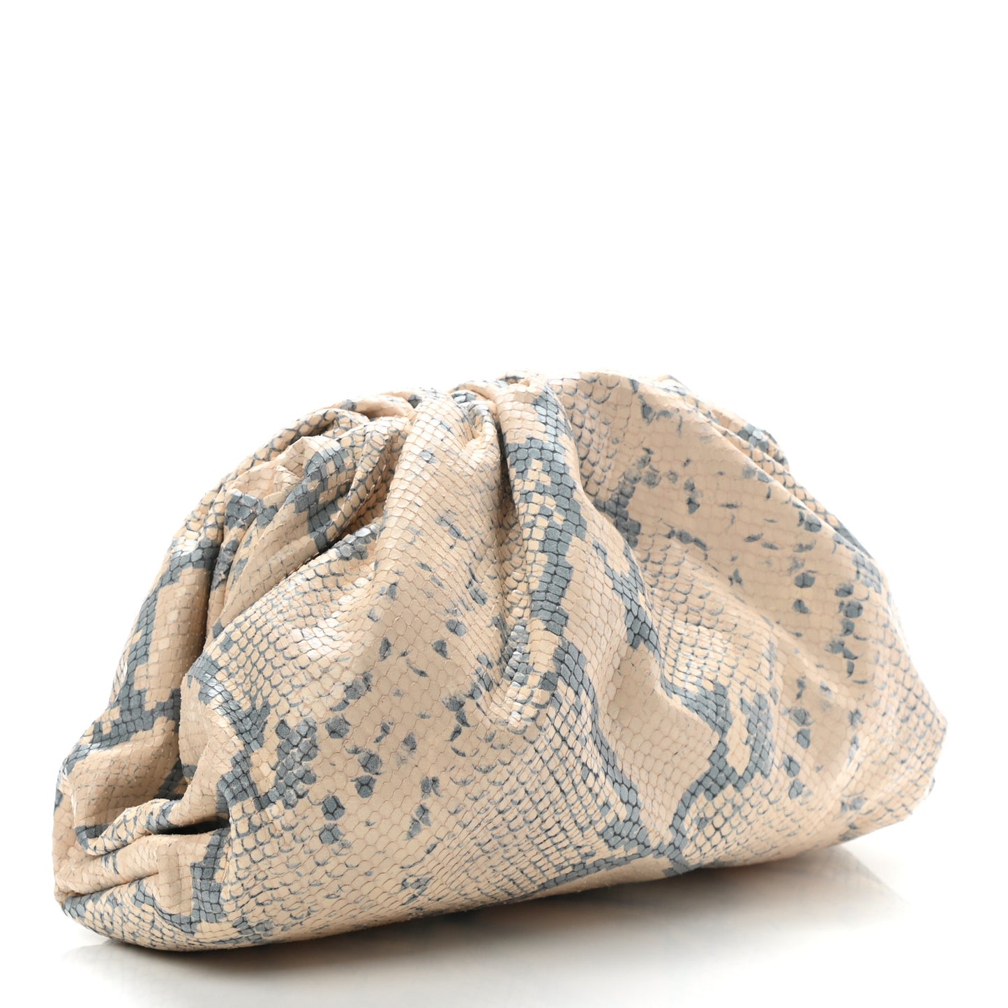 Goatskin Python Embossed Teen Pouch Cantaloupe