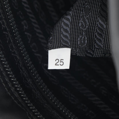 Prada Nylon New Vela Studded Messenger Black White 8 of 12