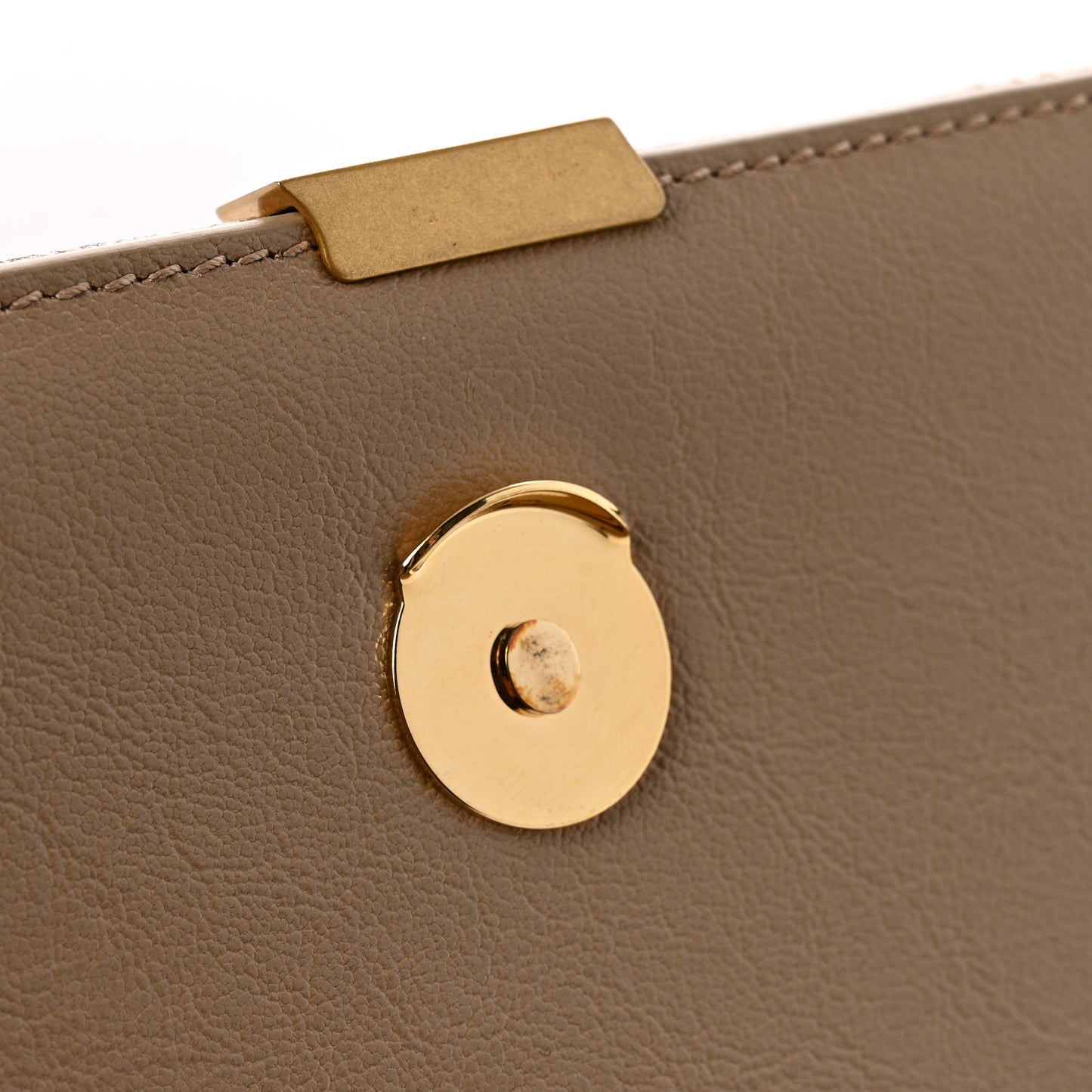 Lambskin Quilted Mini Becky Chain Bag Dark Beige