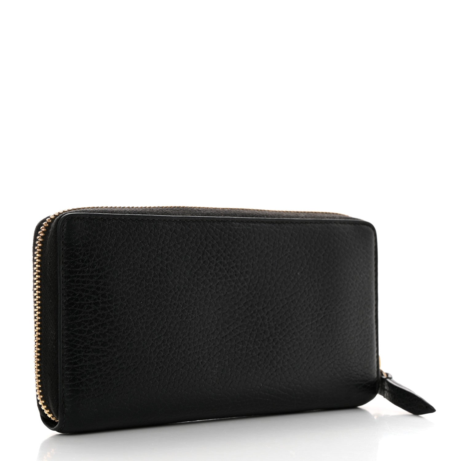 Gucci Dollar Calfskin GG Marmont Zip Around Wallet Black 4 of 8
