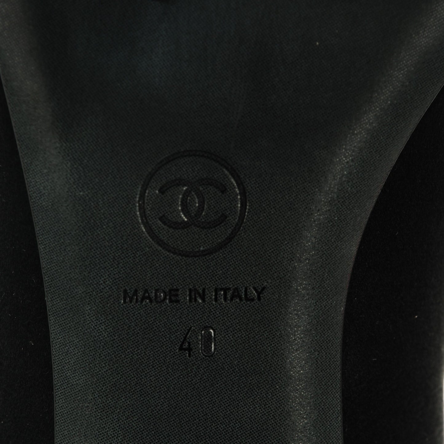 Satin Pearl Bow Ballerina Cap Toe Flats 40 Black