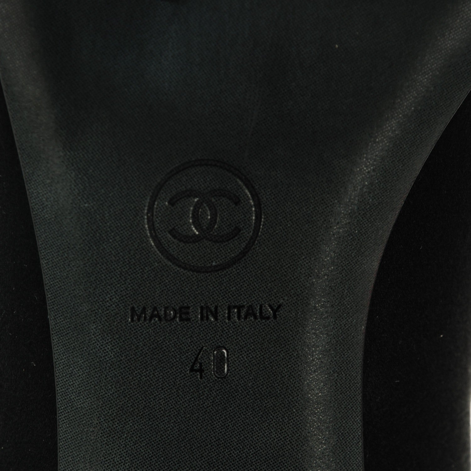 Chanel Satin Pearl Bow Ballerina Cap Toe Flats 40 Black 6 of 9