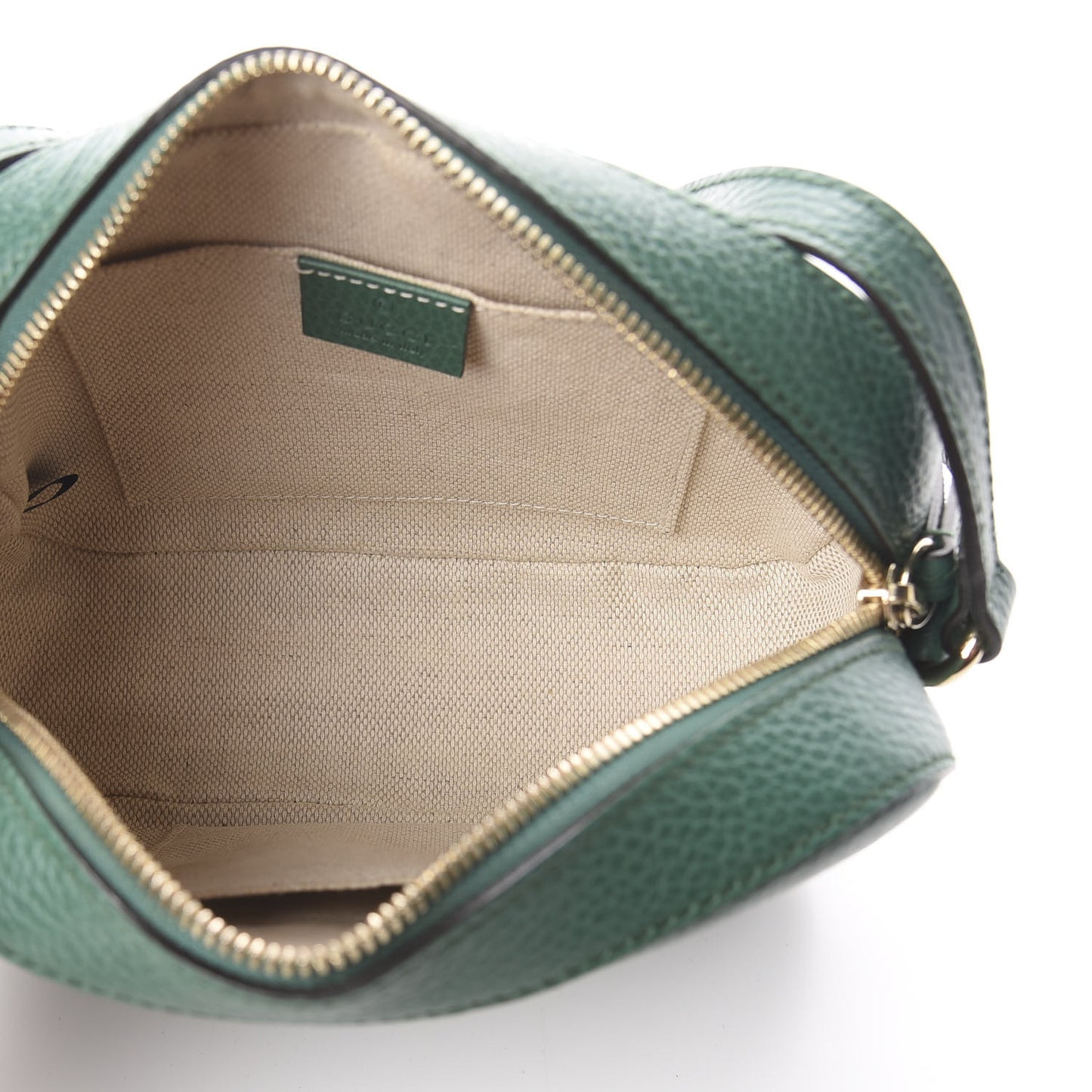 Pebbled Calfskin Small Soho Disco Bag Emerald Green