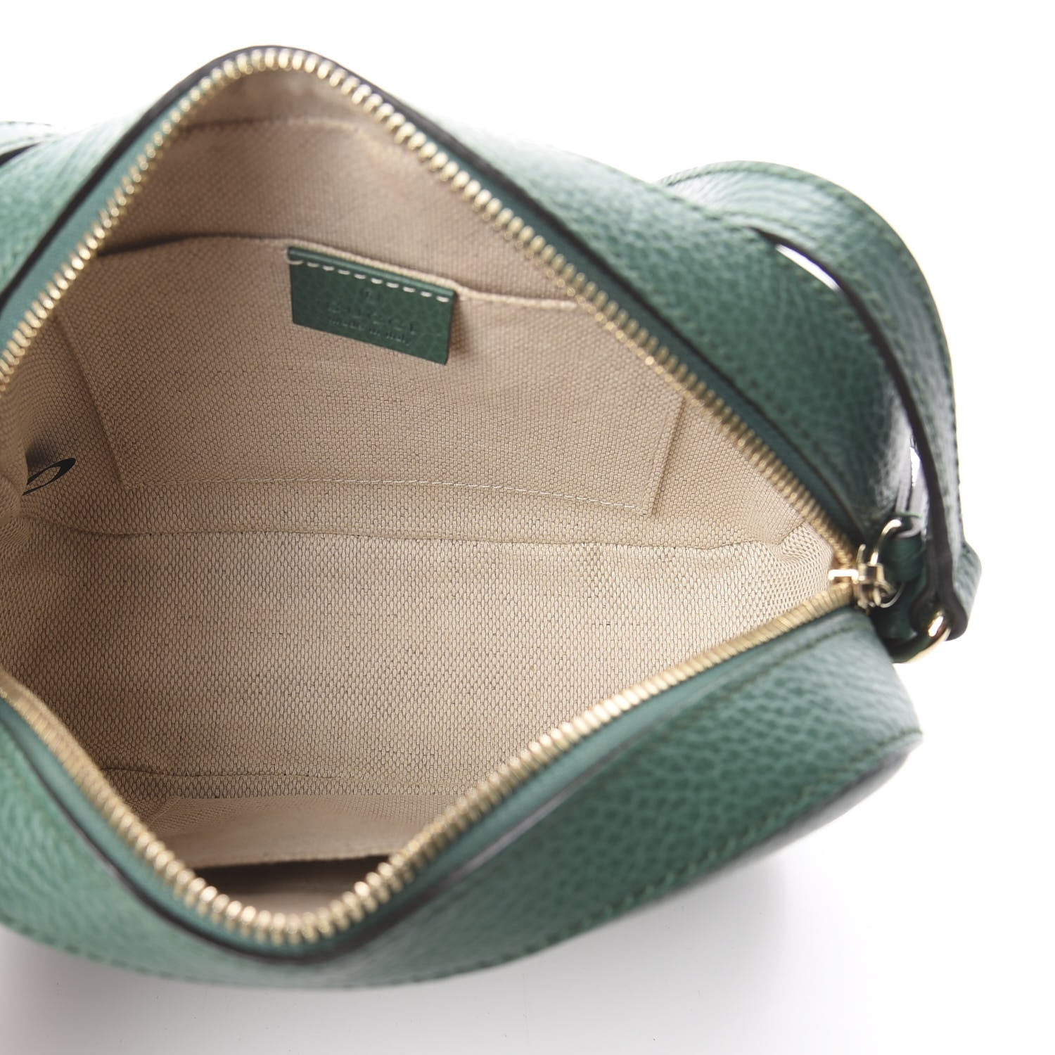Gucci Pebbled Calfskin Small Soho Disco Bag Emerald Green 4 of 7