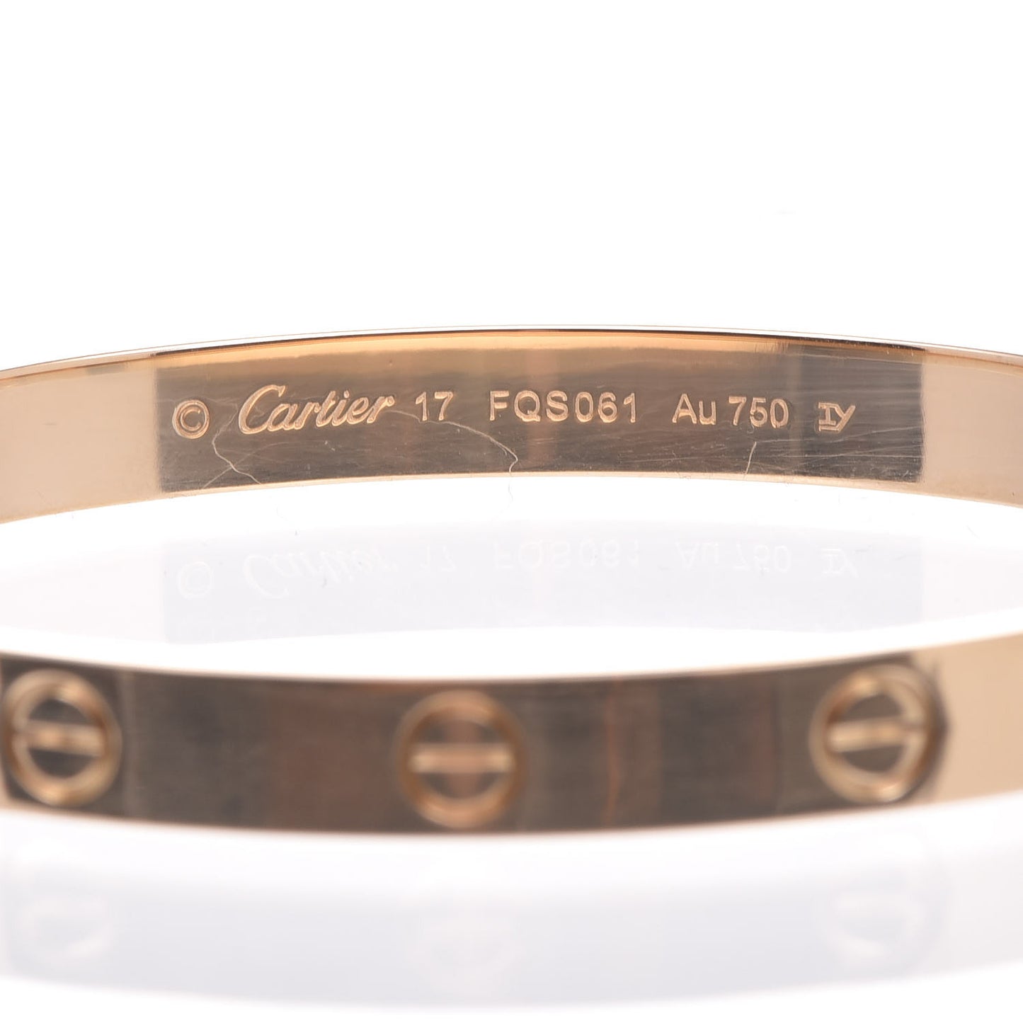 18K Yellow Gold LOVE Bracelet 17